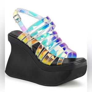 Demonia - Magic Mirror- Strappy Platform Sandals - Women